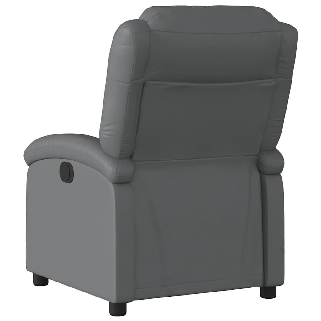 Fauteuil de relaxation manuel en cuir synthétique Gris