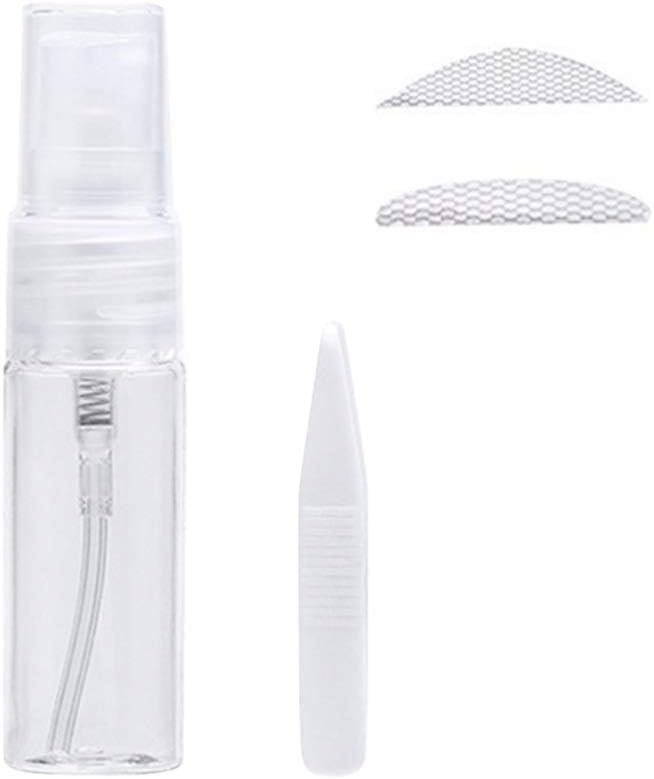 LEORX Invisible Double Side Eyelid Tapes Stickers Traceless Sticky Lace Eyelid Mesh Pastes with Empty Spray Bottle and Tweezer for Girls Woman L
