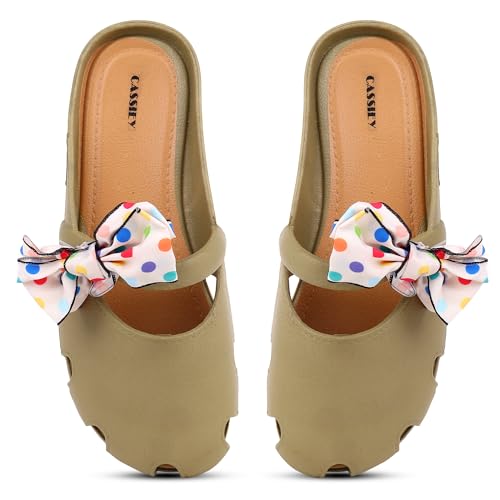 Image of CASSIEY Fashion Slippers For Women slipper Printed Bow design Slip on Flat Sandals