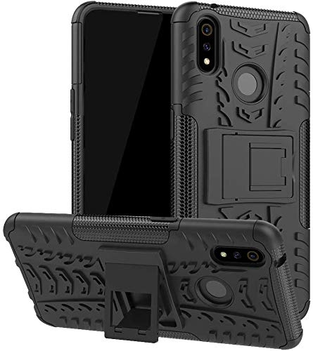 Cassby Shockproof Hybrid Kickstand Back Case Defender Cover for Realme 3 Pro - Black (B086HH4MW9) Amazon Price History, Amazon Price Tracker