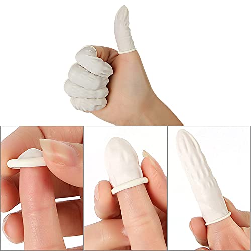 Btyms 400 Count Latex Finger Cots Medium Fingertip Gloves Disposable Finger Rubber Tips Protector Anti-Static #TOP3