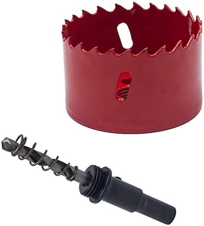 WIFUN 60mm Bi-Metal Hole Saw with Hexagon Adapter and Drill HSS Hole Cutter Bimetal Hole Saw for Cutting Circular Holes