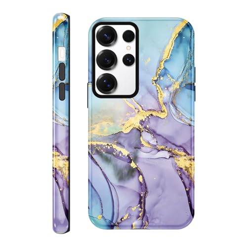 Blue Marble Pattern Phone Case for Samsung Galaxy S25 Ultra 5G 6.8''