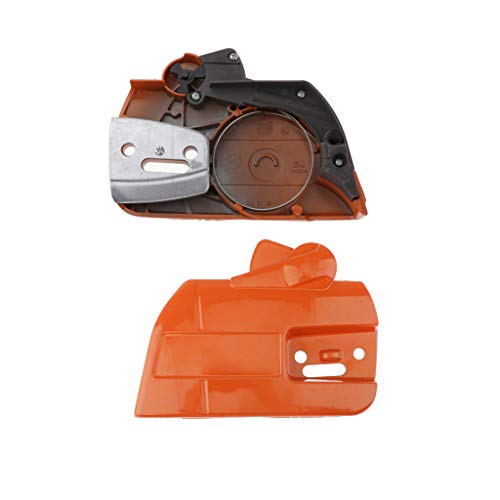 LOVIVER 2xSprocket Cover &Brake For Husqvarna 340 345 346XP 350 353 357 371078-01