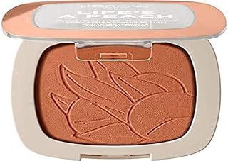 L'Oreal Paris Life's a Peach róż, kompaktowy puder rumieniec w brzoskwiniowym beżowym cieniu, w zestawie lustro i pędzel, pachnąca, zbudowana formuła