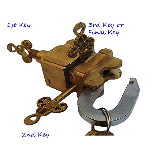 Tricky Lock cadenas en laiton carré robuste casse-tête à secret - 4