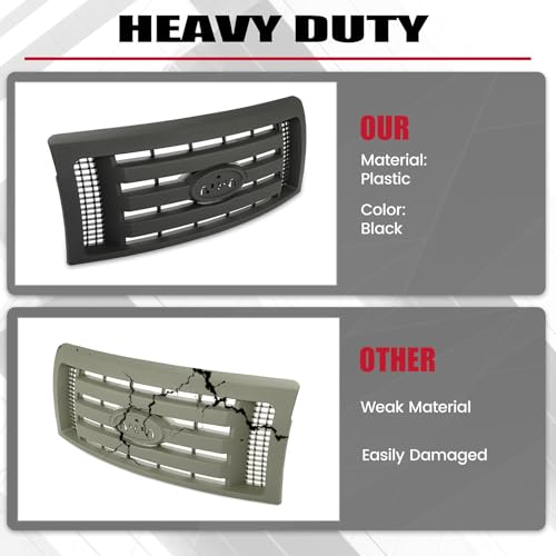 Image of HECASA Grille Compatible with 2009-2014 Ford F150 XL Model Grill