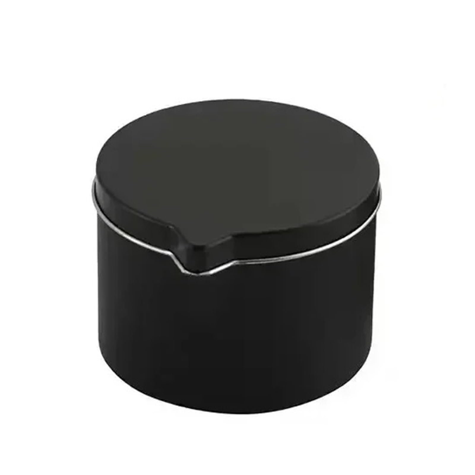 WJLYDM Metal Tins With Pour Spout For DIY Candle Making 12PCS Silver Black Empty Storage Box Cans Container(2oz Black)