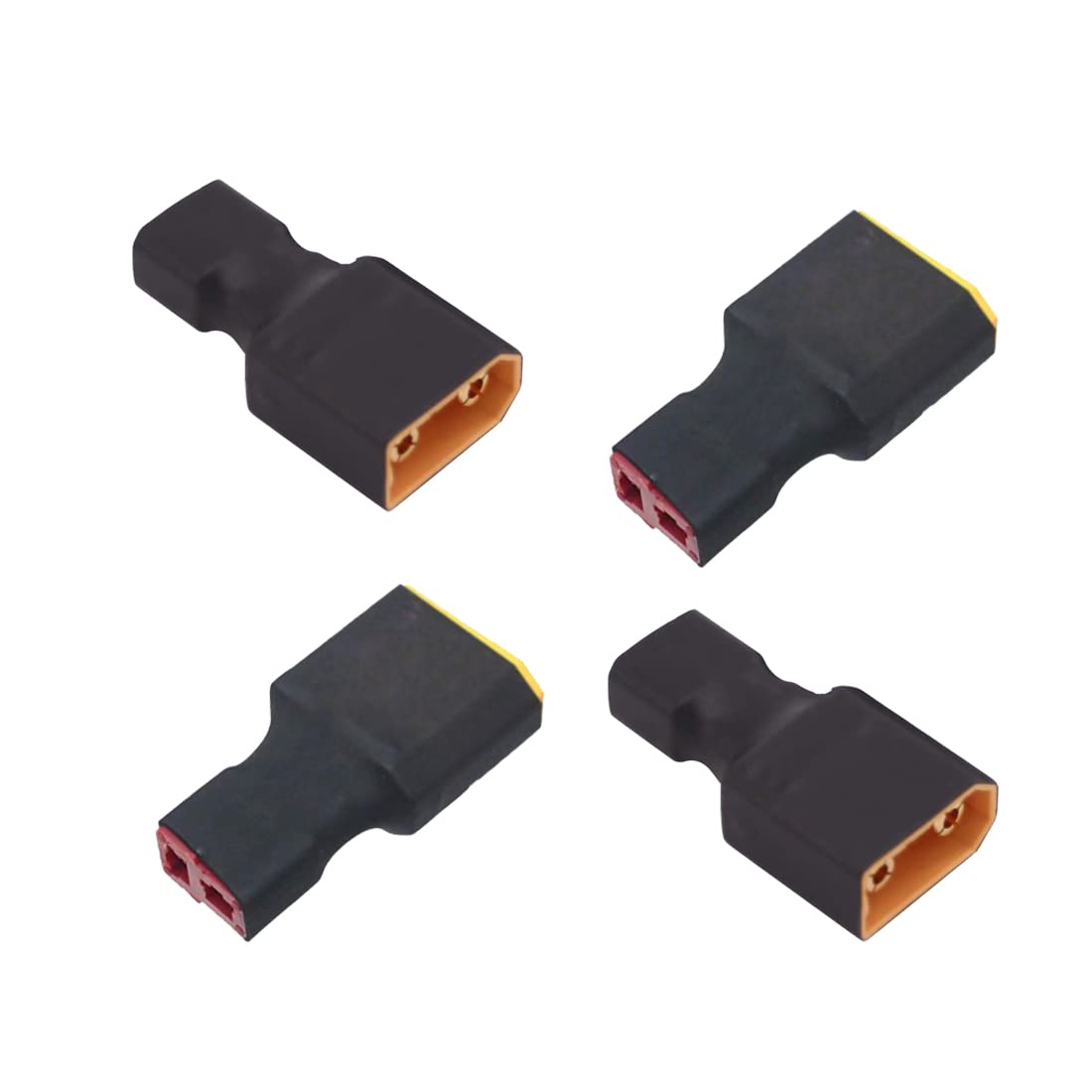 LINSYRC 4pcs Deans T Plug Female Connector to XT90 Male Connector Adapter for RC Lipo NiMH Battery Charger