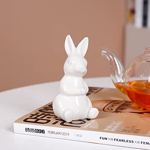 Goodstart Ceramic Bunny Rabbits Ceramic Bunny Figurine Rabbit Decor, Porcelain Modern Art Home Decoration, Weddings Crafts Gifts, Statues For Home Decor Easter Bunny Rabbits Bunny Decor #TOP7