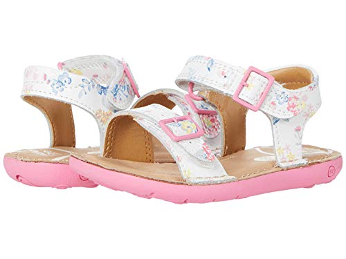 Stride Rite Girls SRT Kingsley Sandal, White Floral, 10 Toddler