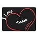 Produktbild Mousepad Modern I Love Turnen schwarz