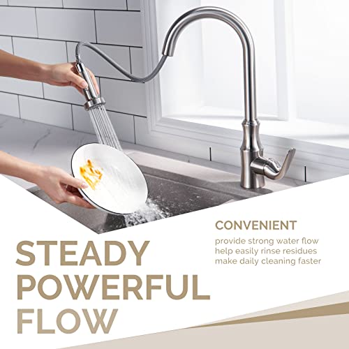 Angle Simple TN04 Kitchen Faucet Sprayer Head, Angle Simple Pull Out Sink Faucet Spray Head Nozzle Kitchen Pull Down Faucet Nozzle Spout Replacement Part 2 Functions thumb #4