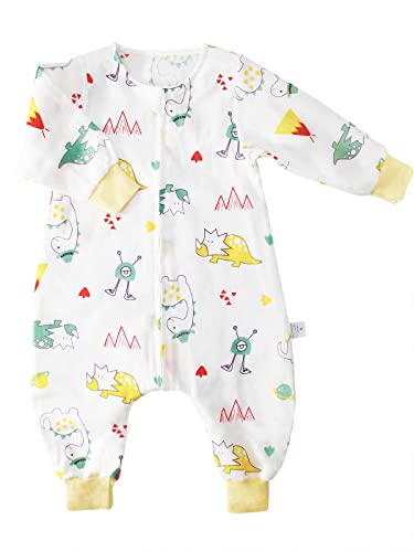 Image of ililmmoe toddler Muslin Original 100% Cotton Sleeping Sack Sleep Bag with legs Baby Wearable Blankets Long Sleeves 1-4T