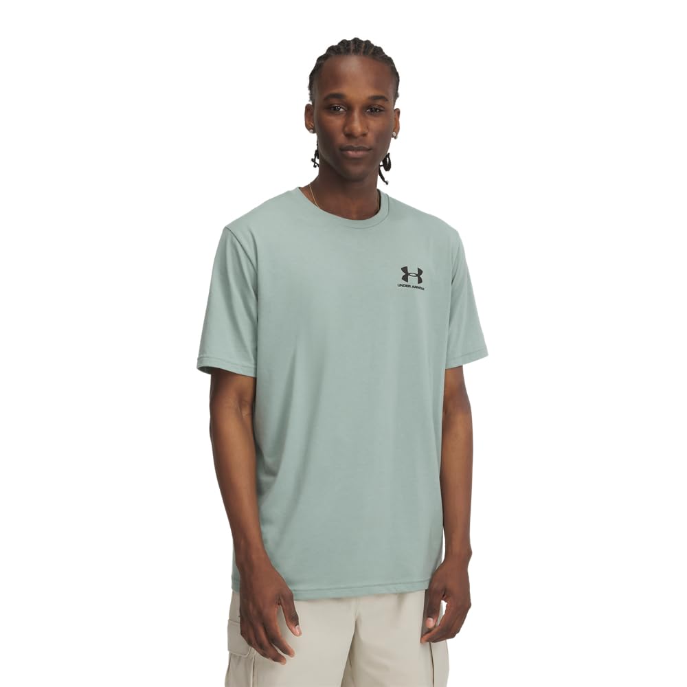 Under Armour Men's Sportstyle Colorblock T-Shirt, (348) Silica Green / / Black, Large