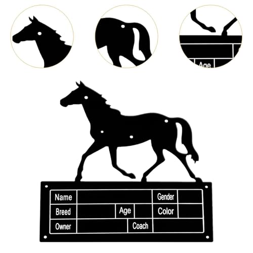 rockible Horse Stall Name Plate Horse Name Plaque Farmhouse Rustic Decorative, Heavy Duty