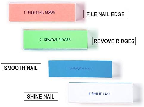 YIMART 5Pcs/set Nail Art Buffer Block Nail File For Nail Polish UV Gel Manicure Pedicure Buffing Sanding Polish (Flower)