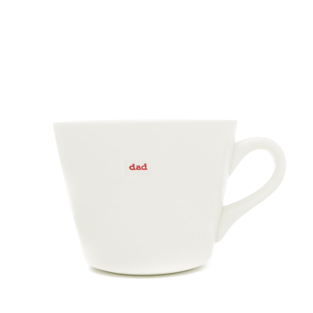 Keith Brymer JonesWord Range - Standard Ceramic White Mug - dad - 350ml - Gift Boxed
