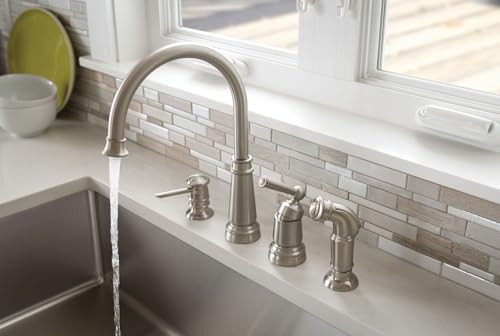 Moen 87042SRS Spot Resist Stainless One-Handle High Arc 4-Hole Kitchen Faucet thumb #5