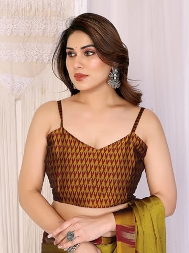 Image of SUPERLAXMI Women's Chiffon Floral Printed Saree with Blouse Piece