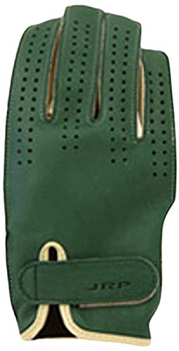 ジェーアールピー バイク レザーグローブ 3シーズンショートグローブ グリーン/アイボリー L BPS