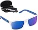 Produktbild Cressi Unisex-Erwachsener Rio Sunglasses Premium Sport Sonnenbrille Polarisierte 100% UV-Schutz, Brillengestell Weiß/Blau-Blau Verspiegelte Linsen, Einheitsgröße