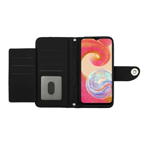 Étui pour Moto G13 avec portefeuille en cuir noir et bandoulière - 3