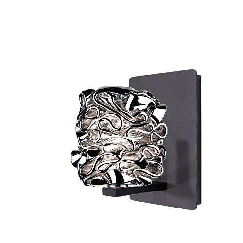 WAC Lighting WS58-G544SL/RB Candy Wall Sconce with Glass, One Size, Silver/Rubbed Bronze