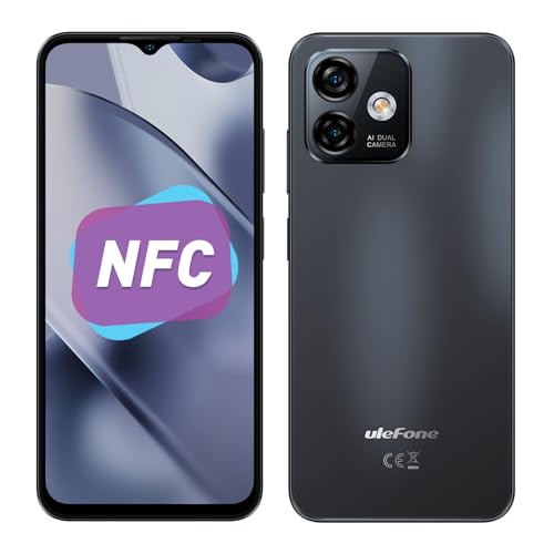 Ulefone Note 16 Pro | 2023 | Unlocked Cell Phone, Android 13, Octa-core 12GB + 128GB, 6.52" Screen Phones Unlocked, 50MP Dual Camera, 4400mAh Battery, Dual 4G, Fingerprint Unlock, NFC Version, Black