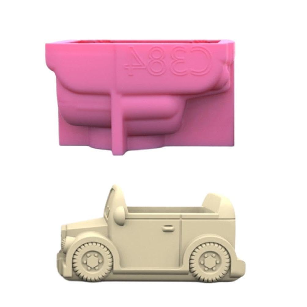 Moule pot de fleur gypse voiture pour fabriquer un porte-stylo unique