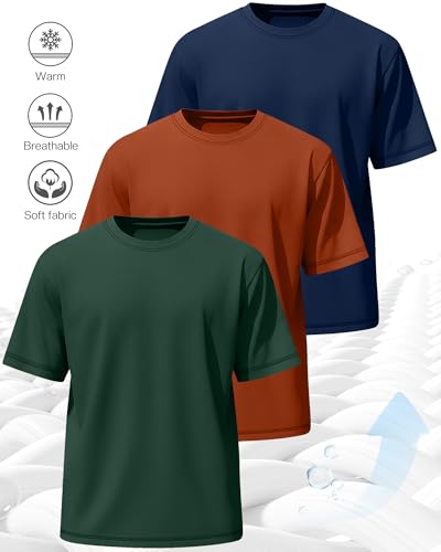 Image of Neer 3 Pack Big and Tall T-Shirts for Men L-7xl Tops | Large Casual Stretch Workout Tees, Short Sleeve Crewneck Oversized Shirts, Classic Summer Outfits, Comfy Basic Loose Clothes