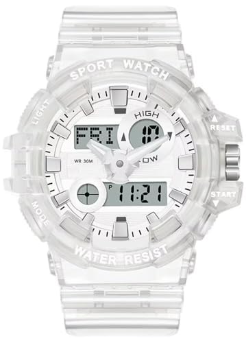 Montre de sport homme avec double affichage LED et cadran robuste étanche