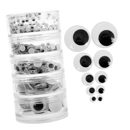 BRIGHTFUFU Mini Plastic Eyes for Crafts 100 Pack Craft Eyes Eyeballs Handicrafts Set
