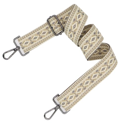 Image of LEMEDE Purse Strap Adjustable Replacement Crossbody Bag Straps Retro Jacquard Embroidery Shoulder Straps for Shoulder Bag