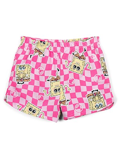 Image of SPONGEBOB SQUAREPANTS Girls Ribbed T-Shirt and French Terry Shorts Outfit Set Toddler to Big Kid Sizes (2T - 18-20)