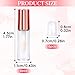 OIIKI 6pcs 1.2ml Lip Gloss Tubes, Refillable Empty Lipstick Tubes with Wand, Mini Clear Plastic Lip Balm Gloss Containers for Travel Samples DIY Makeup- Rose Gold