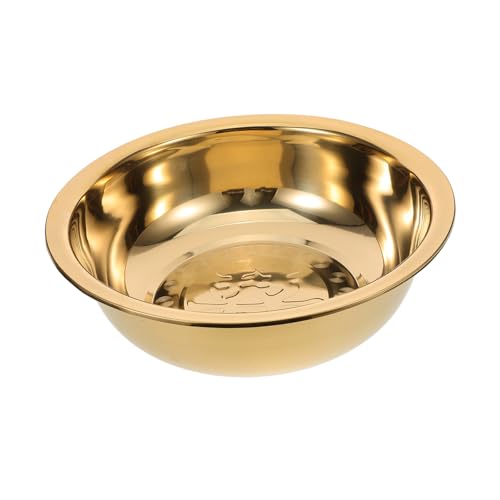 Tofficu Lavabo de Acero Inoxidable Lavabo de baño Lavabo de Limpieza Facial de salón Cuenca Fregadero de Cocina Fregadero Multiusos Tina de Lavado de Cocina Lavabo de salón Golden