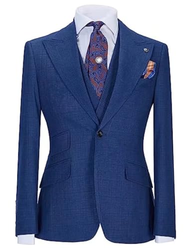 Costume Manteau Homme Haut de Gamme Blazer à Revers de Pointe