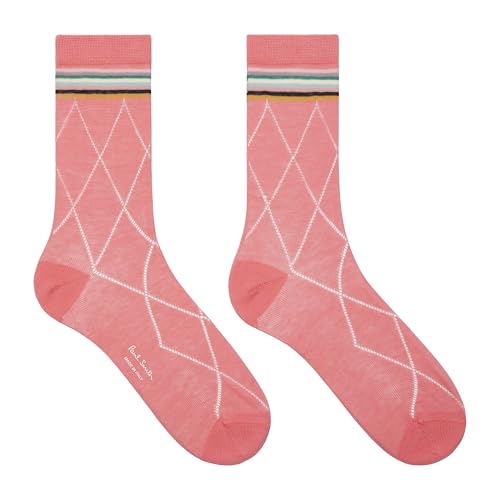 PS Paul Smith Women's Argyle Socks, Pink, One Size2