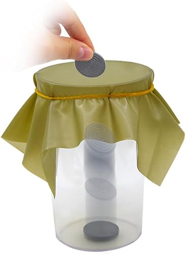 blue-ther 1pc Pena Coin Penetración Trucos de magia Moneda a través de hoja de goma en la taza Magia Primer plano ilusiones truco accesorios