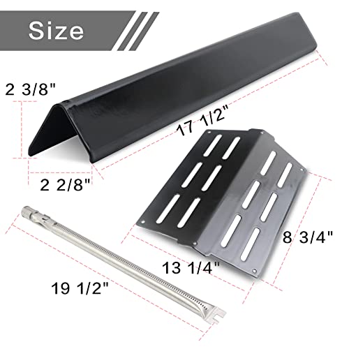 Zemibi 62752 7620 7622 Grill Ersatzteile für Weber Genesis E-310 S-310 E-320 S-320 E-330 S-330 EP-310 EP-320 EP- 330 CEP-310 CEP-310 320 CE. P-330, Grill-Aromastangen, Brennerrohr und Wärmeabweiser – Bild 3