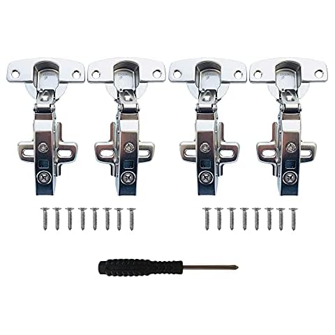 Hettich Sensys 110 Degree Full Overlay Hinges with Shock Absorber for Kitchen Cabinet Cupboard Door Hinge 9071205 Soft Closing Pack of 4 Cover