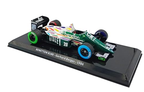 Auto de Fórmula 1 escala 1:24 compatible Benetton B186 1986 miniatura 1