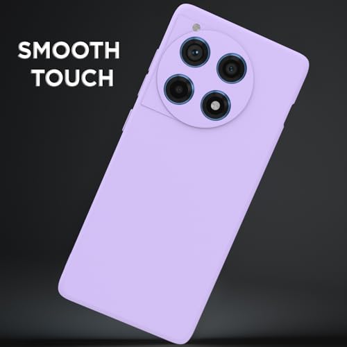 Image of Outlouders Back Cover for OnePlus 12R 5G | Camera Protection | Durable Soft Matte Silicone Bumper Case (Purple)