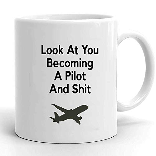 NA Regalo Pilota, Regalo per Pilota, Tazza Pilota, diplomato Scuola di Volo, Diventare Pilota, diplomato Scuola di Aviazione, Divertenti Tazze Pilota, Tazza di caffè