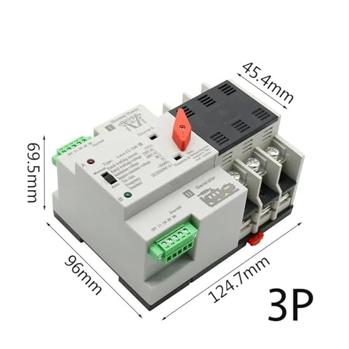 Mini interrupteur de transfert automatique 100A à commutation rapide 3P - 6