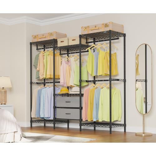 Image of VIPEK V20 Plus Clothes rack for Bedroom /Walk-in Closet, Black