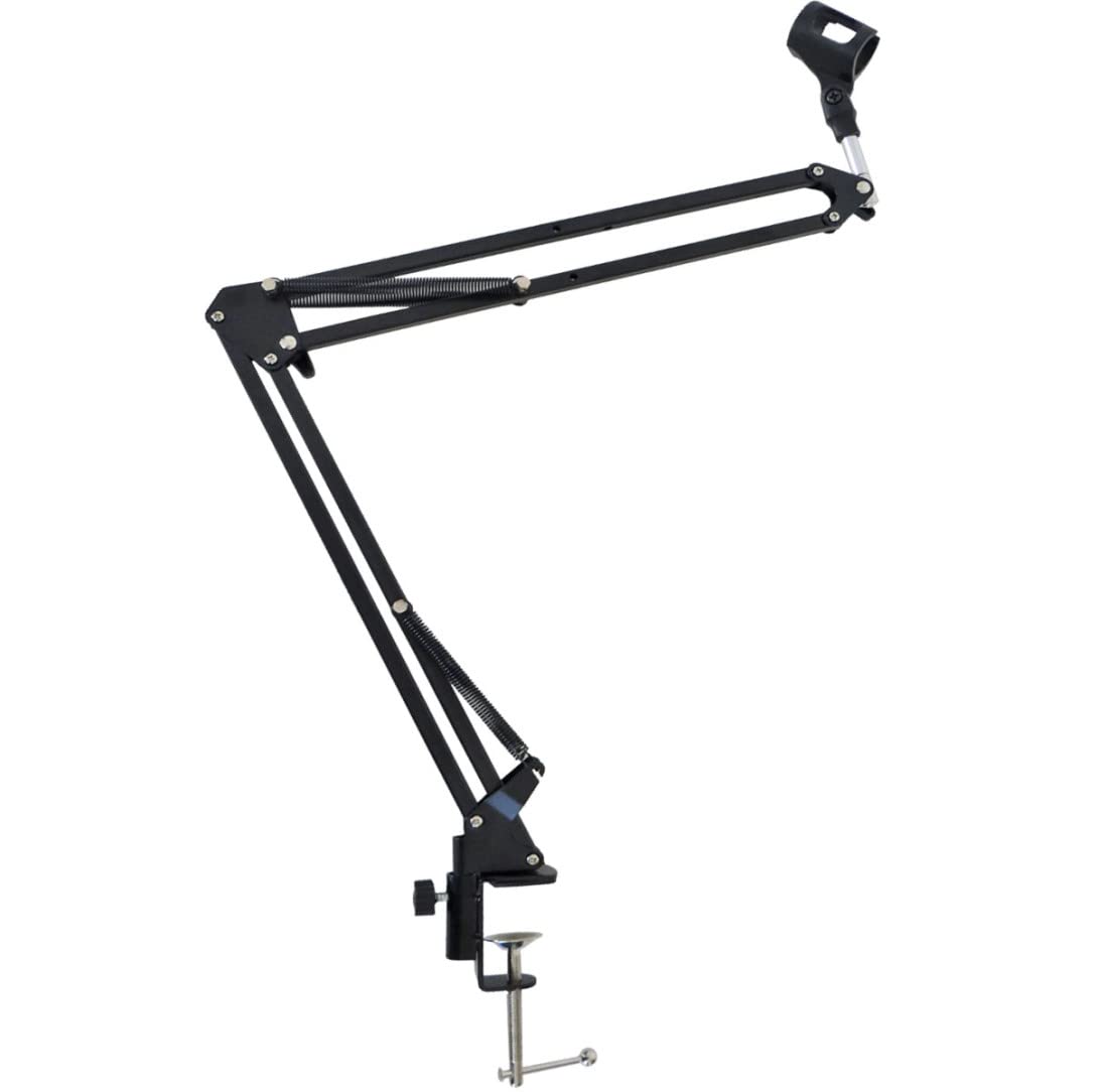 keepdrum NB35 Mikrofonarm Schwenkarm + MS089SV Mikrofon-Spinne Silber für G-Track