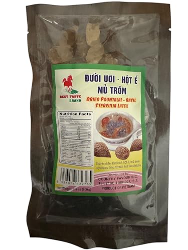Dried Poontalai - Basil Sterculia Latex - Duoi Uoi - Hot E - Mu Trom 3.5 oz (100g)