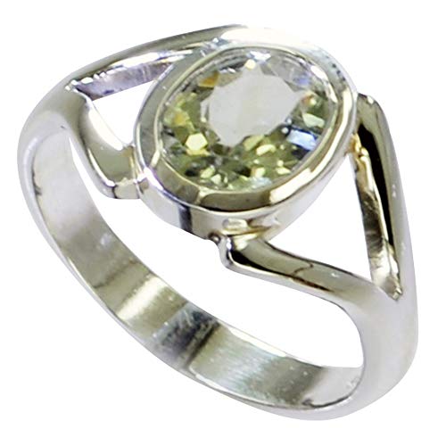 Bague en argent et améthyste verte forme ovale pour briller lors de votre prochaine soirée